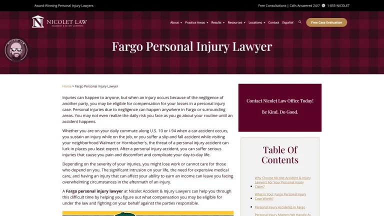 Nicolet Law Accident and Injury Lawyers - Fargo, ND - Attorney in Fargo