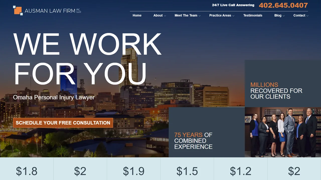 Ausman Law Firm Personal Injury Lawyers P.C., L.L.O. - Omaha, NE office in Omaha, Nebraska
