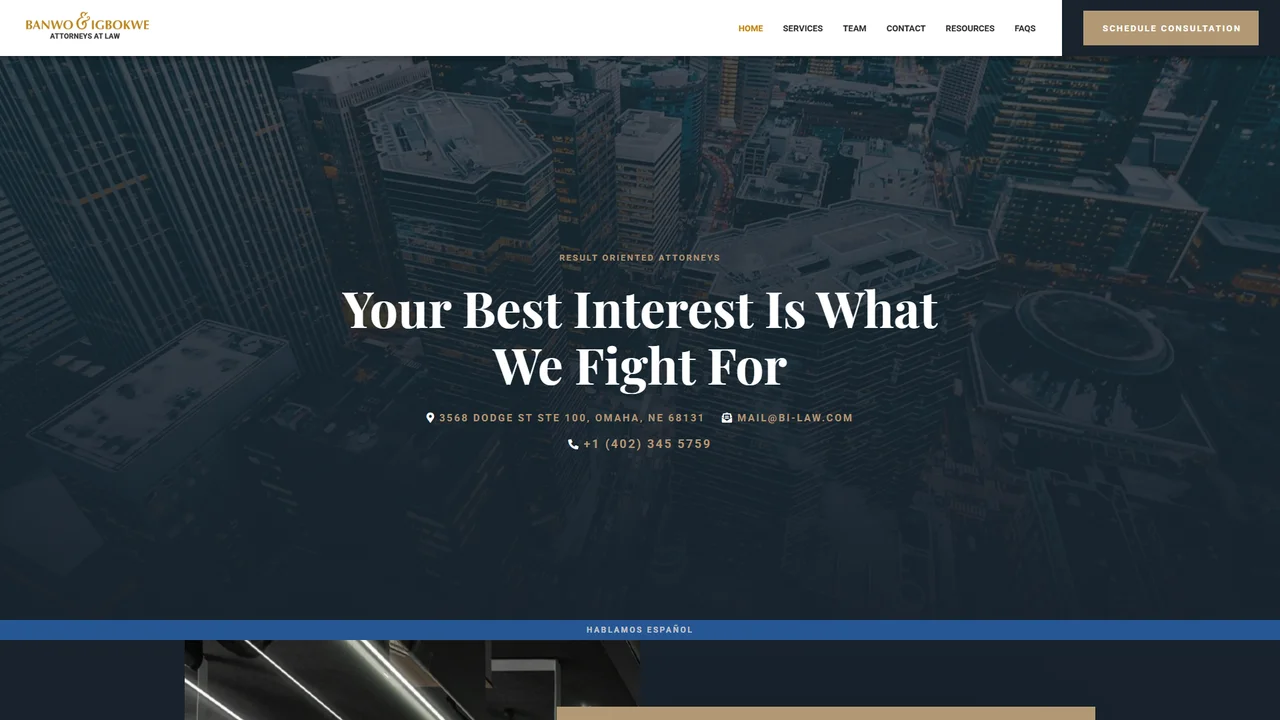 Banwo and Igbokwe Law Firm - Omaha, NE office in Omaha, Nebraska
