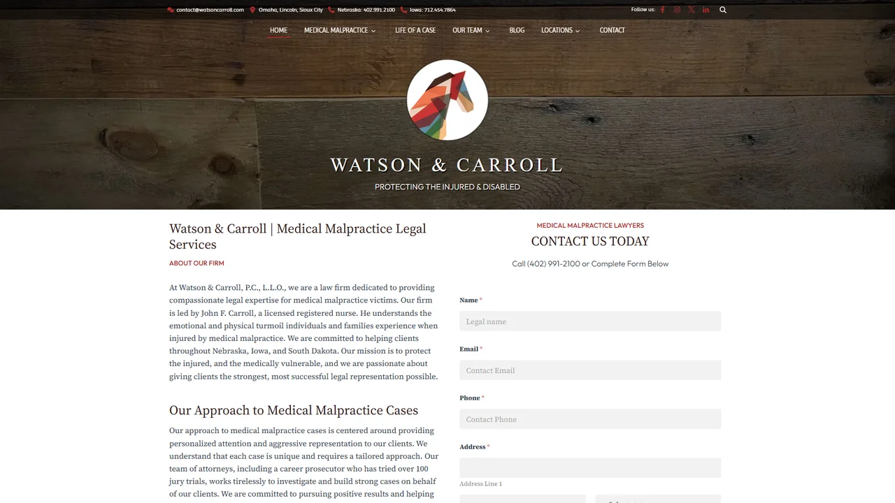 Watson & Carroll, P.C., L.L.O. - Omaha, NE office in Omaha, Nebraska