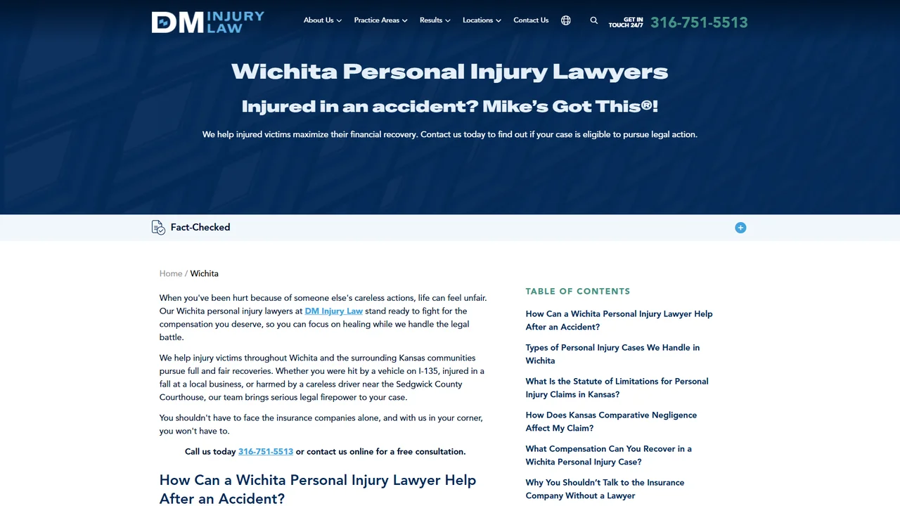 DM Injury Law - Wichita, KS office in Wichita, Kansas
