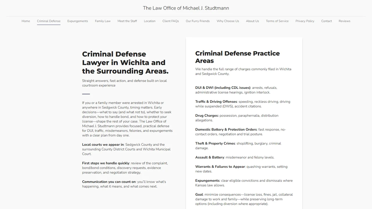 The Law Office of Michael J. Studtmann - Wichita, KS office in Wichita, Kansas