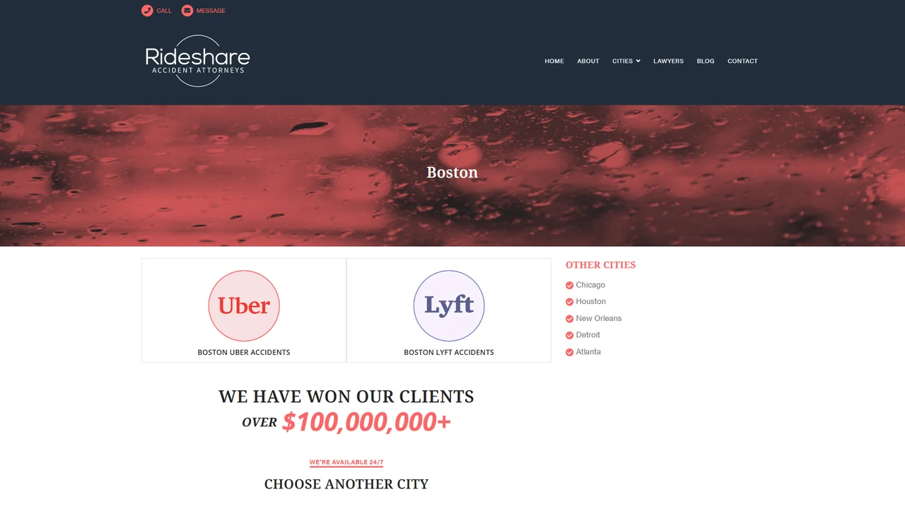 Rideshare Accident Attorneys - Lyft & Uber Injury Lawyers - Boston, MA office in Boston, Massachusetts