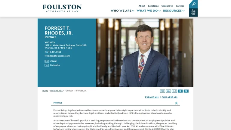 Forrest T. Rhodes Jr. - Wichita, KS - Attorney in Wichita