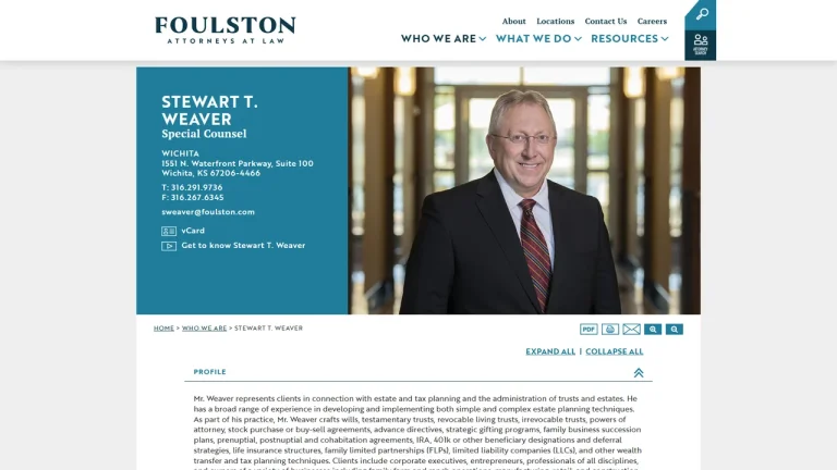 Stewart T. Weaver - Wichita, KS - Attorney in Wichita