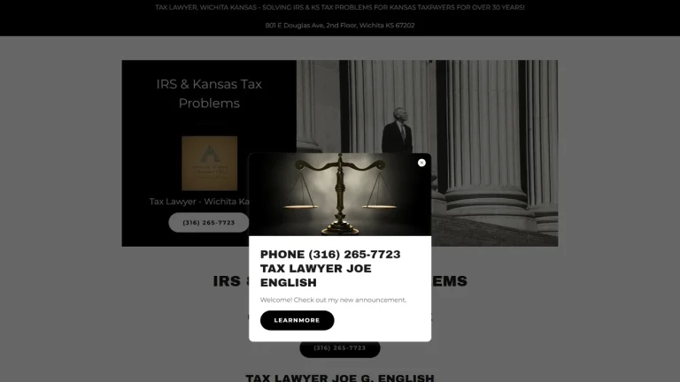 Joe G. English, JD, CPA, Attorney-at-Law - Wichita, KS - Attorney in Wichita