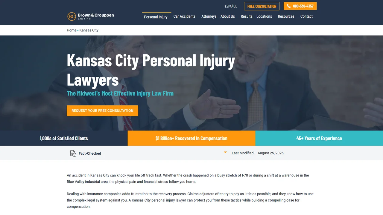 Brown & Crouppen: Injury and Car Accident Lawyers - Kansas City, MO office in Kansas City, MO, Missouri