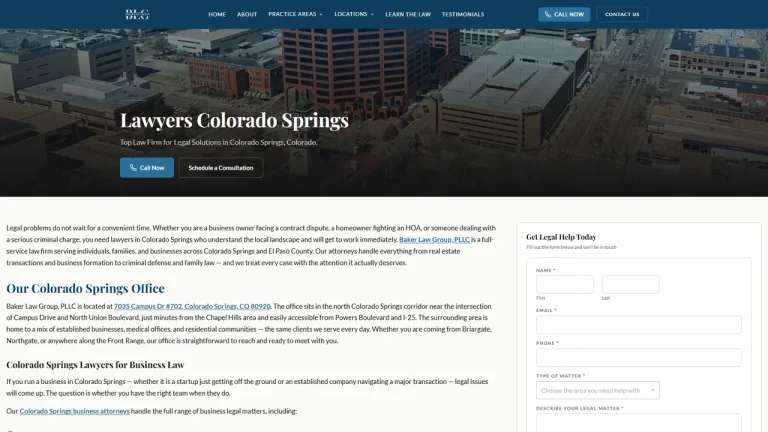 Baker Law Group, PLLC - Colorado Springs, CO - Attorney in Colorado Springs