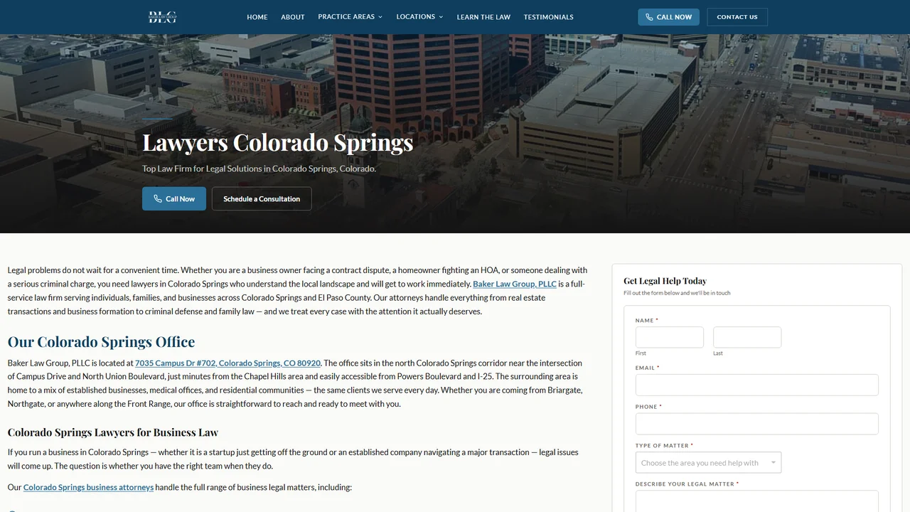 Baker Law Group, PLLC - Colorado Springs, CO office in Colorado Springs, Colorado
