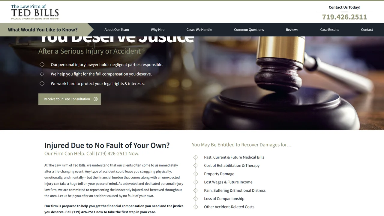 The Law Firm of Ted Bills - Colorado Springs, CO office in Colorado Springs, Colorado