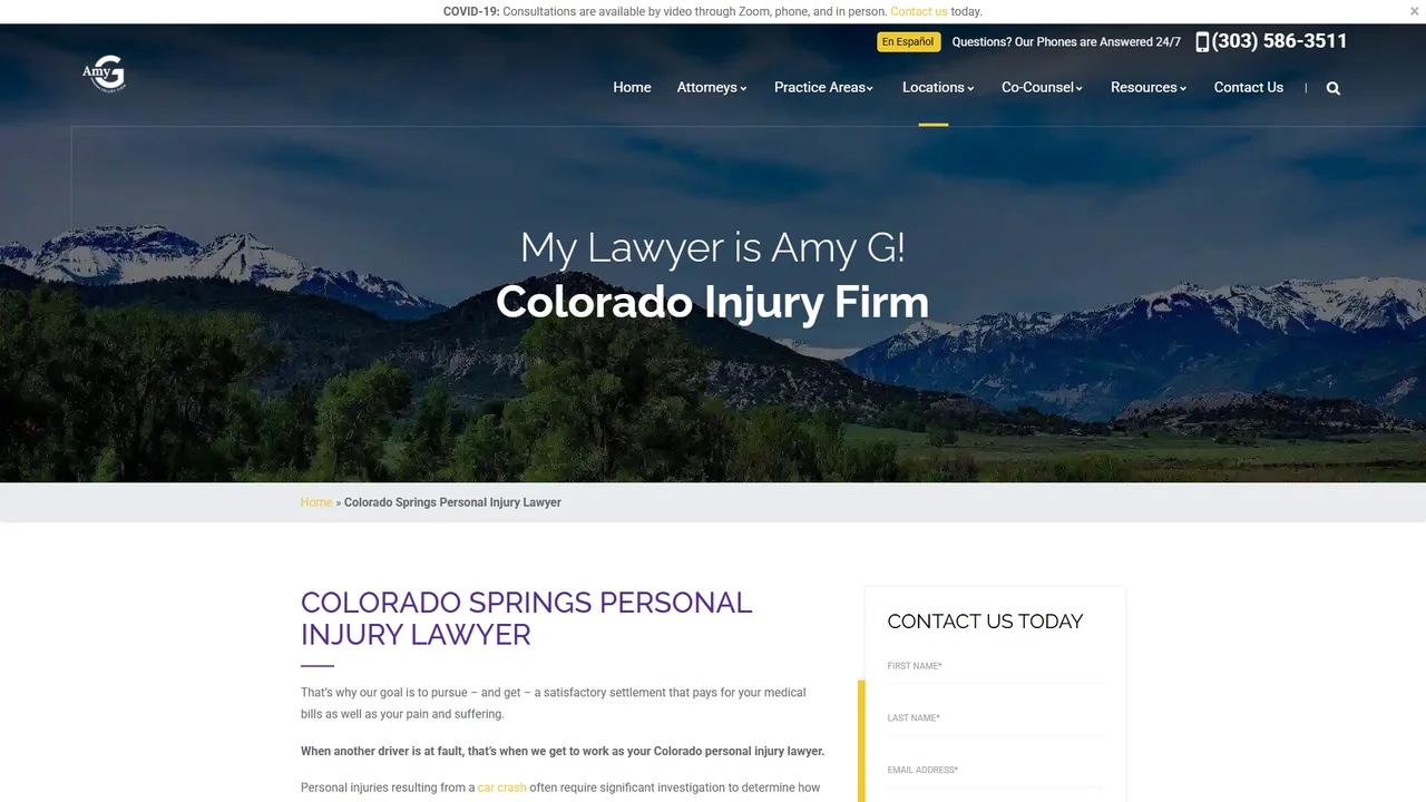 Amy G Injury Firm - Colorado Springs, CO office in Colorado Springs, Colorado