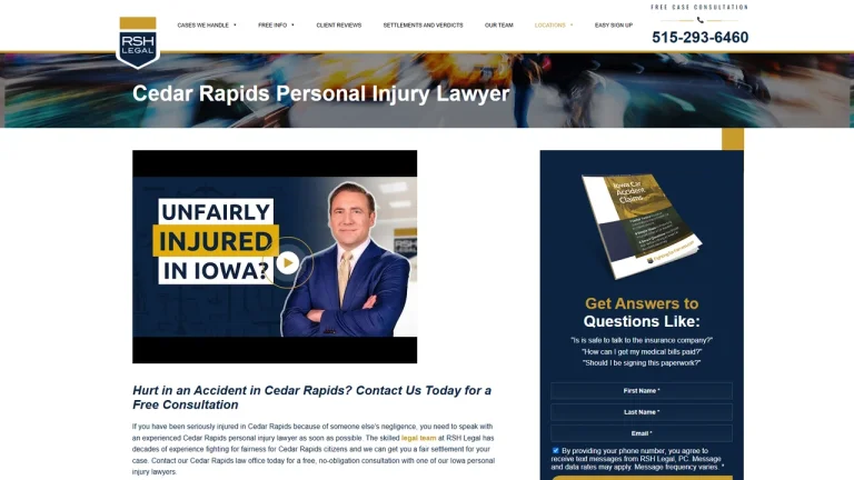 RSH Legal - Iowa Personal Injury Lawyers - Cedar Rapids, IA - Attorney in Cedar Rapids