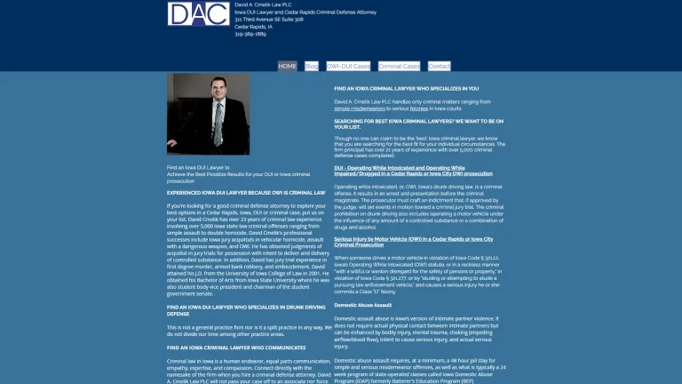 David A. Cmelik Law PLC - Cedar Rapids, IA - Attorney in Cedar Rapids