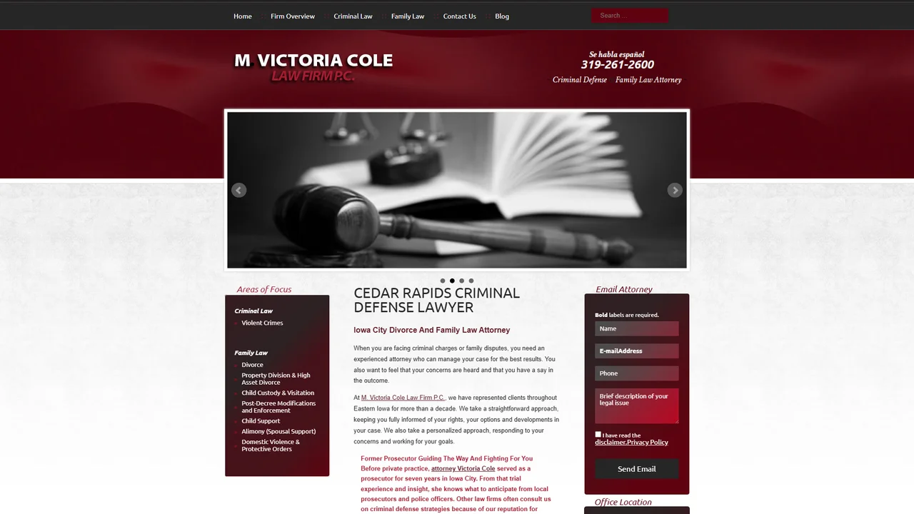 Victoria M Cole Law Firm PC - Cedar Rapids, IA office in Cedar Rapids, Iowa