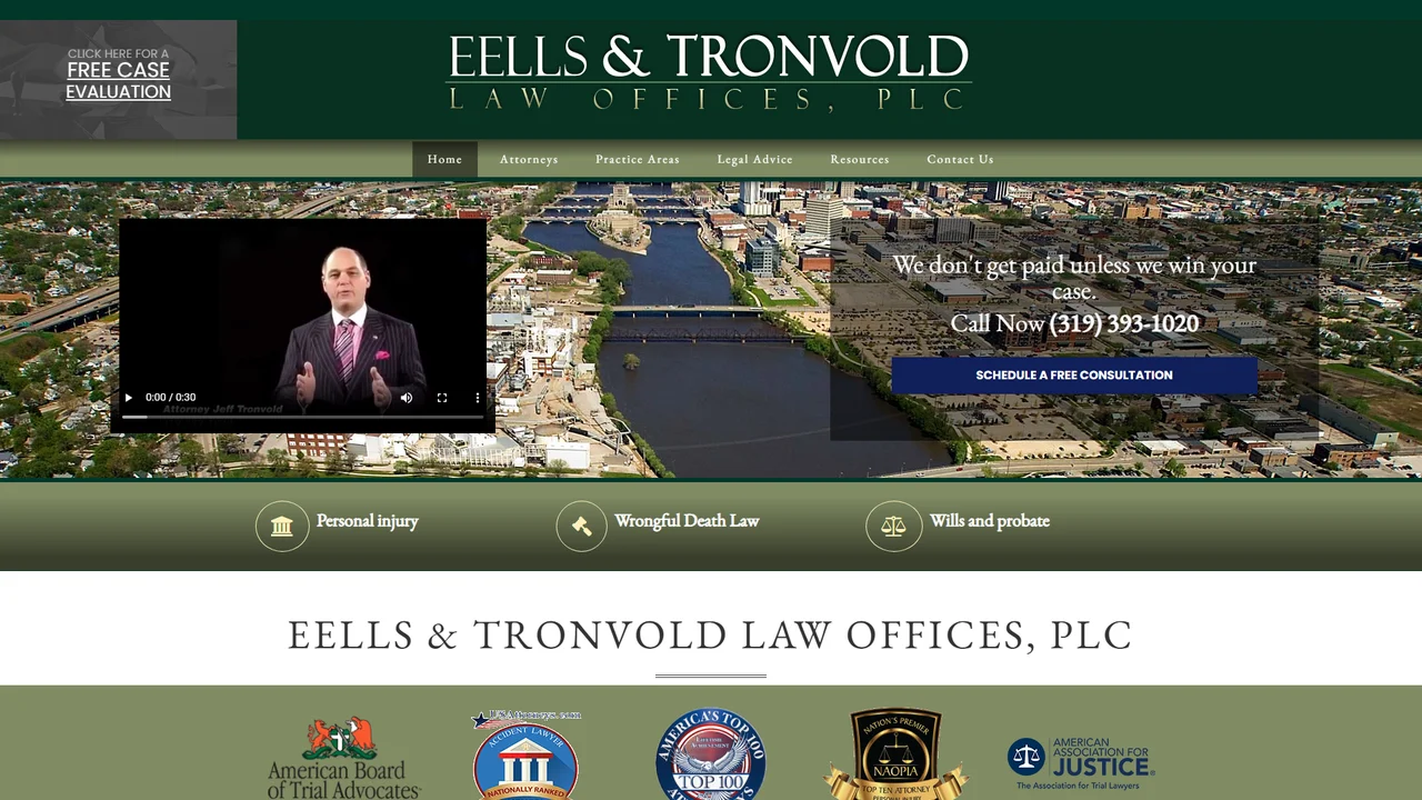 Eells & Tronvold Law Offices - Cedar Rapids, IA office in Cedar Rapids, Iowa