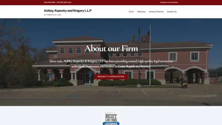 Ackley Kopecky & Kingery, L.L.P. Attorneys At Law - Cedar Rapids, IA - Attorney in Cedar Rapids