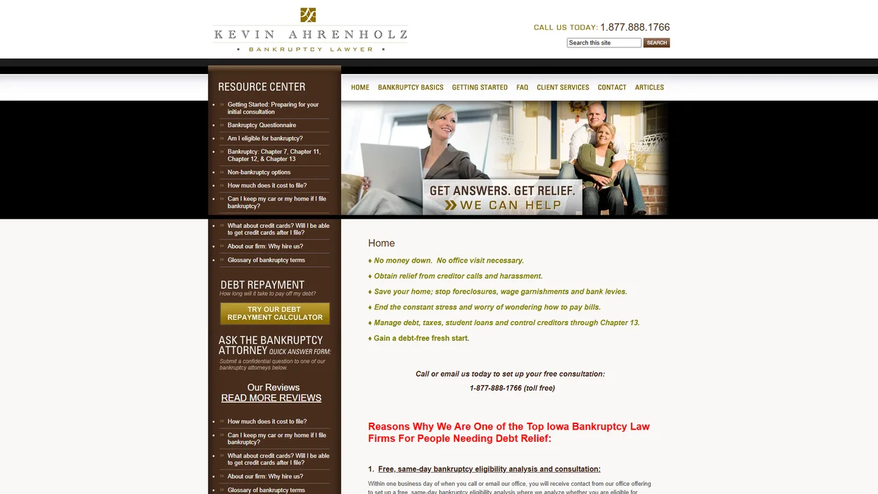 Kevin Ahrenholz Bankruptcy Lawyer - Cedar Rapids, IA office in Cedar Rapids, Iowa