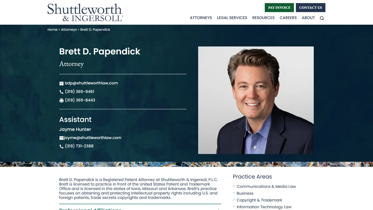 Brett D. Papendick - Shuttleworth & Ingersoll - Cedar Rapids, IA office in Cedar Rapids, Iowa