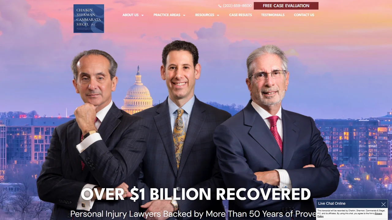 Chaikin, Sherman, Cammarata & Siegel Personal Injury Lawyers - Washington, DC office in Washington, D.C., District of Columbia