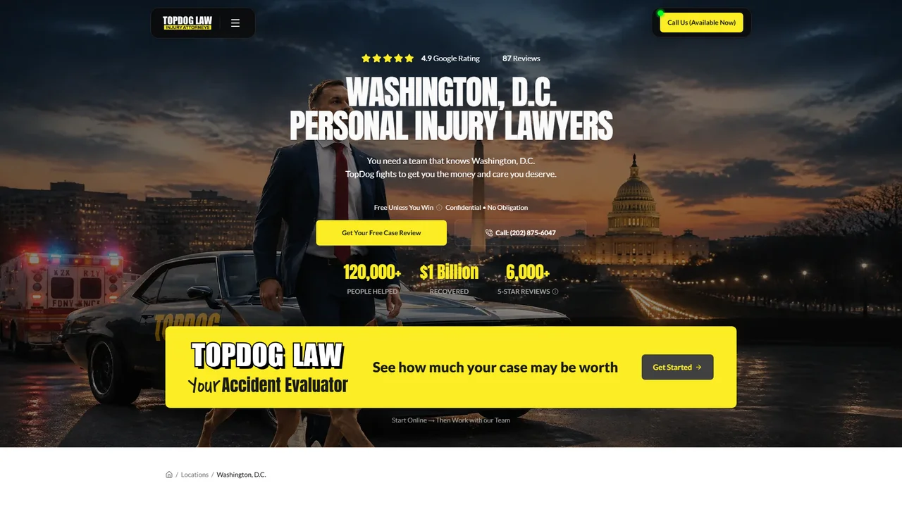 TopDog Law Personal Injury Lawyers - Washington, DC office in Washington, D.C., District of Columbia