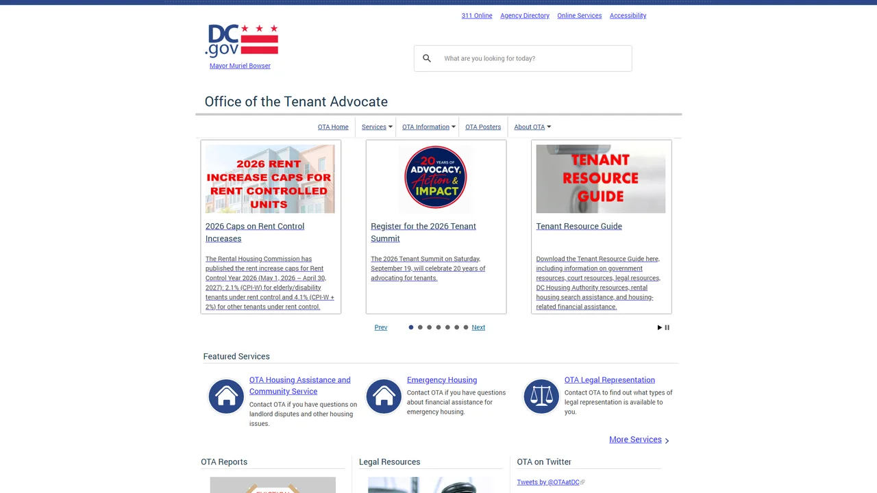 Office of Tenant Advocate - Washington, DC office in Washington, D.C., District of Columbia