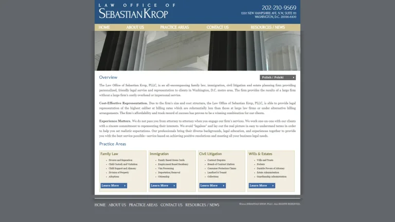 Law Office of Sebastian Krop, PLLC - Washington, DC - Attorney in Washington, D.C.