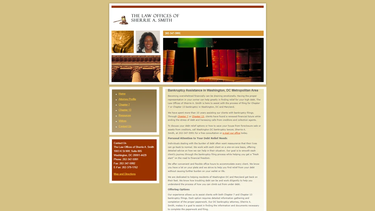 Law Offices of Sherrie A Smith, Pllc - Washington, DC office in Washington, D.C., District of Columbia