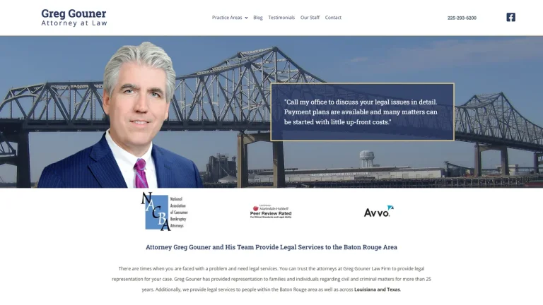 Greg Gouner, Attorney at Law - Baton Rouge, LA - Attorney in Baton Rouge