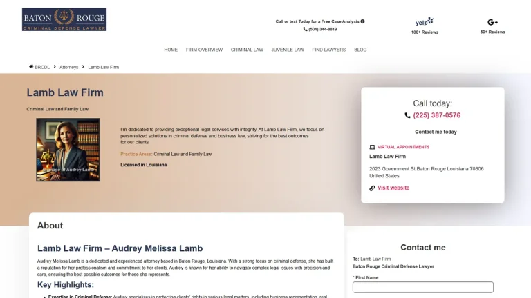 Lamb Law Firm LLC - Baton Rouge, LA - Attorney in Baton Rouge