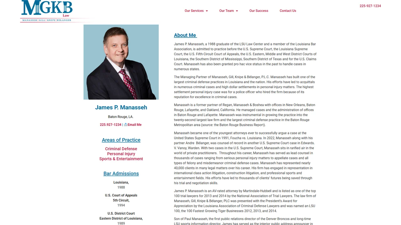 Manasseh James P - Baton Rouge, LA office in Baton Rouge, Louisiana