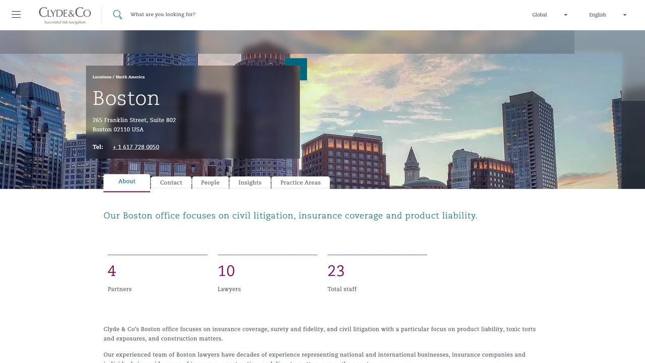 Clyde & Co - Boston, MA office in Boston, Massachusetts