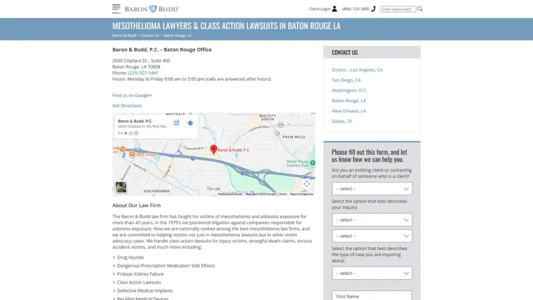 Baron & Budd, P.C. - Baton Rouge, LA - Attorney in Baton Rouge