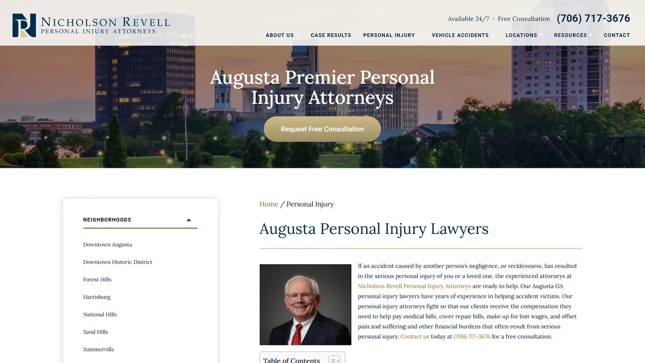Nicholson Revell Personal Injury Attorneys - Augusta, GA office in Augusta, GA, Georgia