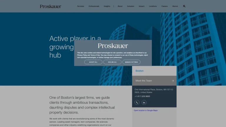 Proskauer Rose LLP - Boston, MA - Attorney in Boston
