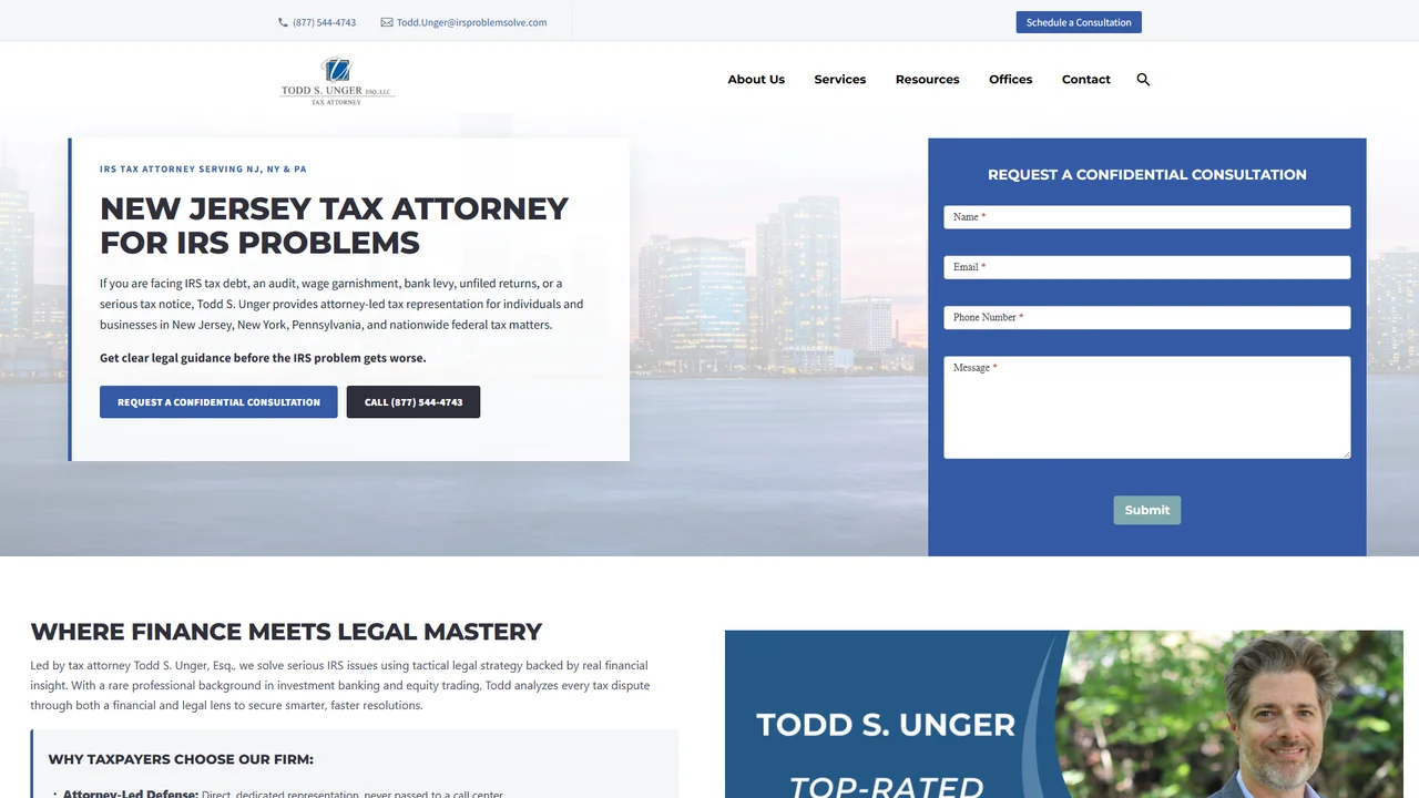 Todd S. Unger, Esq. LLC - Woodbridge, NJ office in Woodbridge, New Jersey