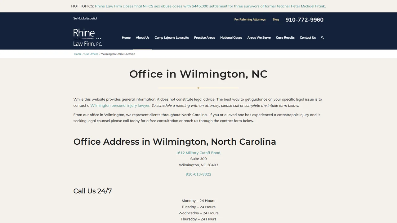 Rhine Law Firm - Wilmington, NC office in Wilmington, NC, North Carolina