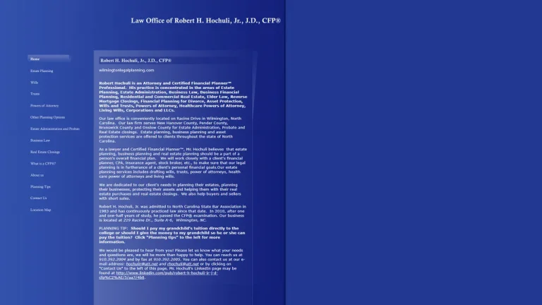 Robert H Hochuli Jr - Wilmington, NC - Attorney in Wilmington, NC