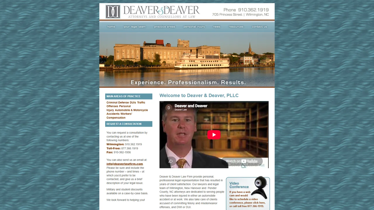 Deaver & Deaver, Trial Attorneys - Wilmington, NC office in Wilmington, NC, North Carolina