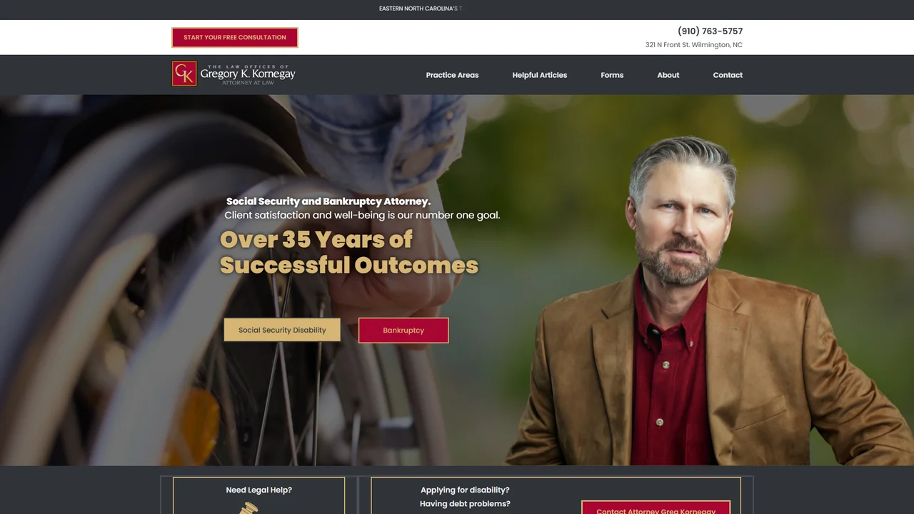 Gregory Kornegay, Attorney at Law - Wilmington, NC office in Wilmington, NC, North Carolina
