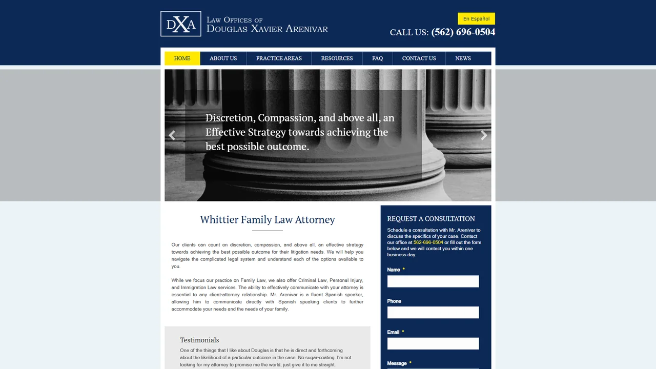 Law Offices Of Douglas Xavier Arenivar - Whittier, CA office in Whittier, California