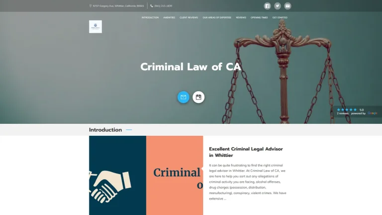 Criminal Law of CA - Whittier, CA - Attorney in Whittier