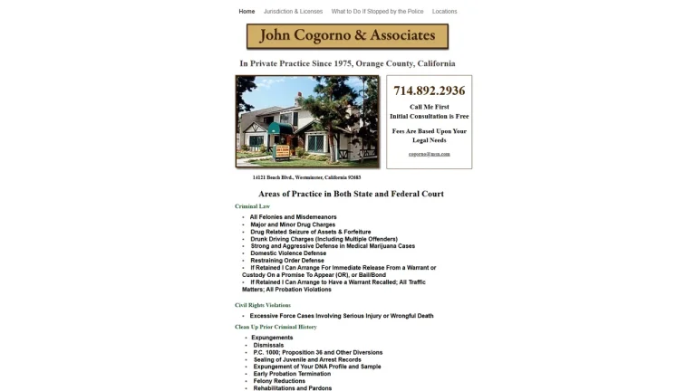 John R Cogorno Law Offices - Westminster, CA - Attorney in Westminster