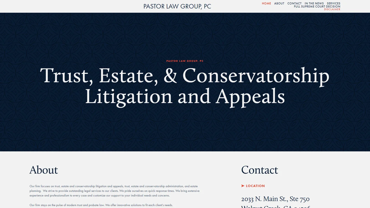 Pastor Law Group, PC - Walnut Creek, CA office in Walnut Creek, California