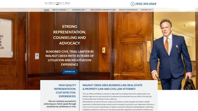 Law Offices of William G. Hanson - Walnut Creek, CA - Attorney in Walnut Creek