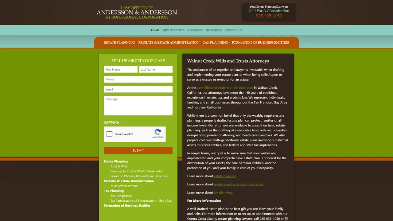 Andersson & Andersson - Walnut Creek, CA office in Walnut Creek, California