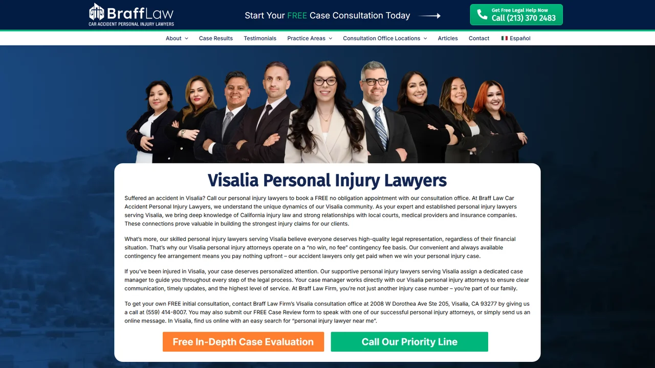 Braff Law Car Accident Personal Injury Lawyers - Visalia, CA office in Visalia, California
