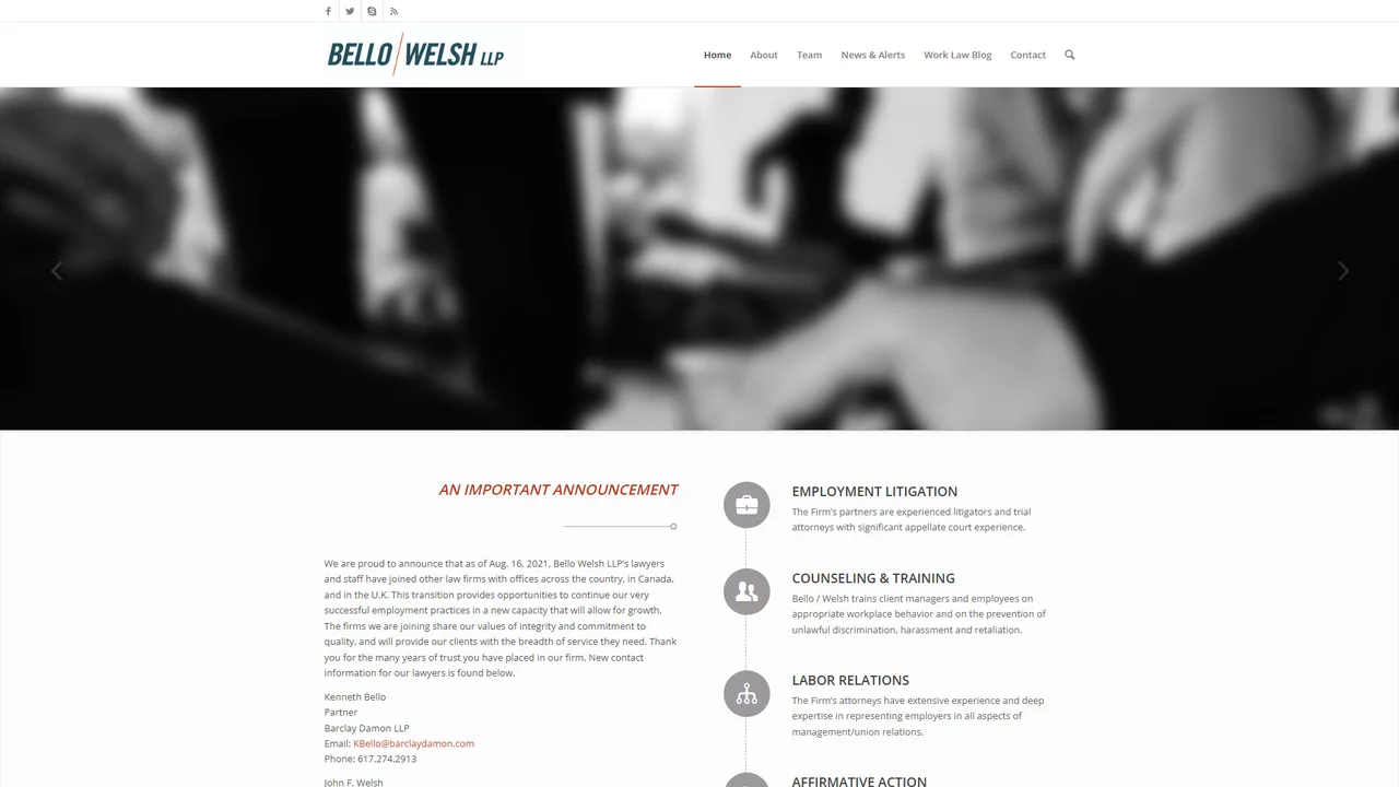 Bello Welsh LLP - Boston, MA office in Boston, Massachusetts