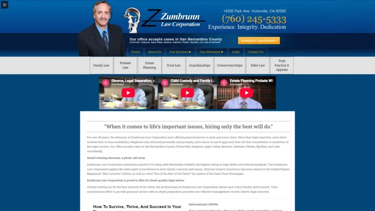 Zumbrunn Law Corporation - Victorville, CA - Attorney in Victorville