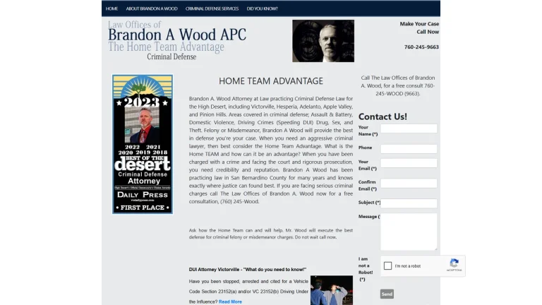 The Law Offices of Brandon A. Wood - Victorville, CA - Attorney in Victorville