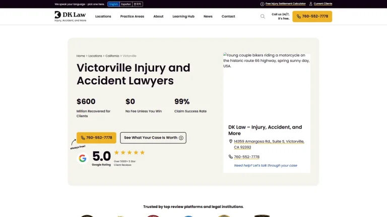 DK Law - Injury, Accident, and More - Victorville, CA - Attorney in Victorville